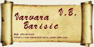 Varvara Barišić vizit kartica